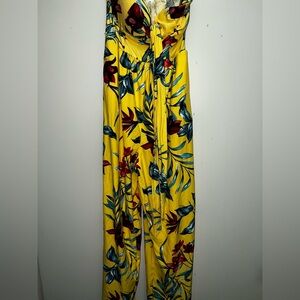 Floral Yellow Jumpsuit medium